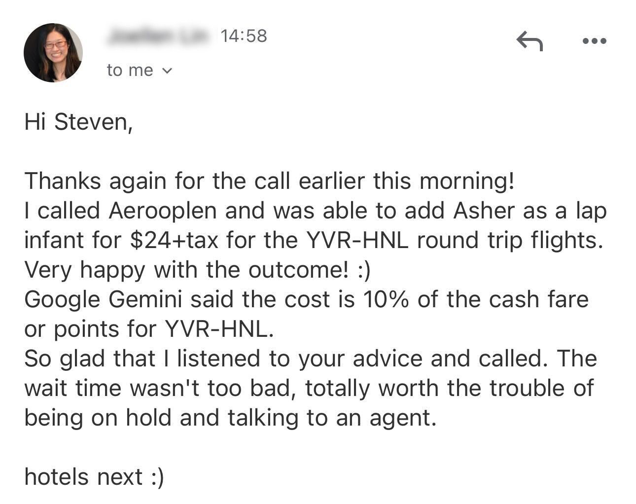 Testimonial from a Points Coaching member